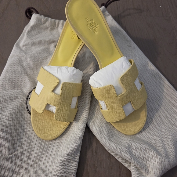 Yellow Slide Sandals - Picture 2 of 8